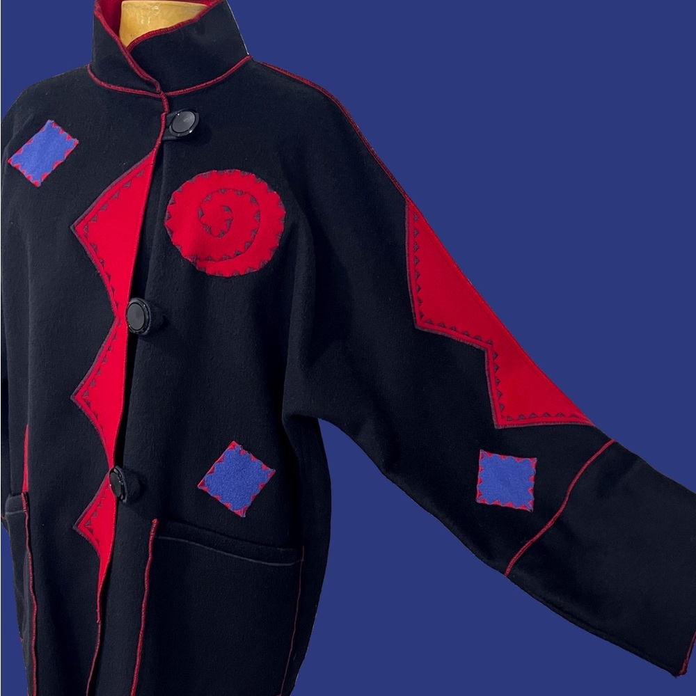 Eccentric Patchwork Wool Jacket - image 3